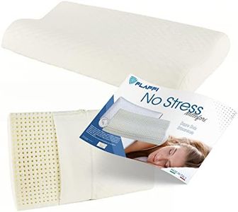 Flaffi Cuscino Cervicale Per Dormire - Guanciale Memory Foam Doppia Onda e Federa Antiacaro, Made In Italy, 70x40x12/10