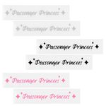 Kioiner 6 Pcs Passenger Princess Stickers, Cute Vinyl Stickers, Funny Waterproof Mirror Stickers for Car Window Rearview Mirror Bumper Laptop Helmets Phones Makeup Mirror Decoration