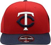 AMERICAN NEEDLE Twins Snapback Flat Bill Outfield Blue/Red