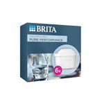 BRITA MAXTRA PRO All-in-1 Water Filter Cartridge Pack - German Design High Perfomance Filtration with Great Tasting Water Reduces impurities, Chlorine, PFAS. (Pack of 6)