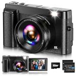 Digital Camera,4K 48MP UHD Autofocus Video Camera with 32G Card,Compact Digital Camera with 3.0 inch 180° Flip Screen,Vlogging Camera for Youtube with 16X Digital Zoom for Teenagers, Beginners,Adults