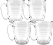 Tervis Made in USA Clear & Colorful Tabletop-Clear Collection Insulated Mug, 16oz Mug-4pk