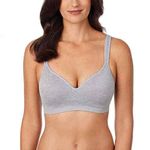 CAROLE HOCHMAN Seamless Comfort Bra Wire Free Molded Cups Comfort Straps (2 Pack) - white - XL