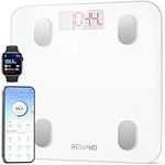 Scales for Body Weight, RENPHO Smart Body Fat Scale Digital Bathroom Weight Bluetooth Scales, 13 Body Composition Analyzer Fitness Track Monitor with Smart App for BMI, BMR, Muscle Mass, White, Elis 1