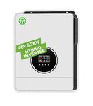 Hybrid Solar Inverter 6500W 48V | Transformerless Technology On-Grid & Off-Grid | Net Metering Support with Smart WiFi | Supports 48V Lithium & Lead-Acid Batteries | Upgraded