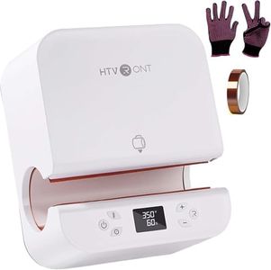 HTVRONT Auto Tumbler Heat Press Machine - Mug Heat Press Heat Up Fast & Even, Professional Tumbler Press High-Security for 2.95"-3.18" Sublimation Tumblers, Cups, Glasses and Mugs(White)