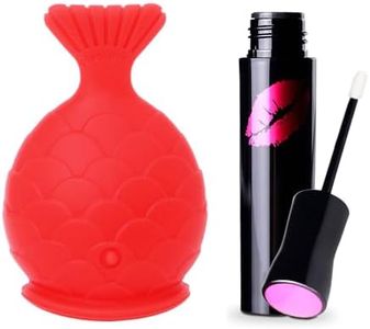 Lip Plumper Device+Lip Plumper Gloss Set,Fish Shape Lip Plumper Tool Kit,Lip Enhancer Chemical Way+Physical Way Natural Pout Mouth Tool Lip Care Serum Lip Balm Sexy Big Lip Moisturizing Lip Plumping