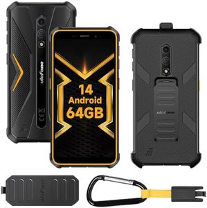 Ulefone Armor X12 Pro & Protective Case, 8GB + 64GB Outdoor Smartphone, 8-Core 4860mAh, 13MP + 8MP Camera Android 13 NFC/OTG/Face ID/4G Dual Nano SIM Outdoor Mobile Phone Orange