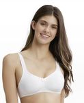 Jockey 1250 Women's Wirefree Non Padded Super Combed Cotton Elastane Stretch Full Coverage Everyday Bra with Contoured Shaper Panel and Adjustable Straps_White_34C