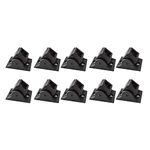 Baluster Screw Down Swivel Shoe with Set of Screws, Use with 1/2" Square Iron Balusters, TOUCAN, Set of 10 (Satin Black)