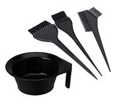 CPD Empire Plastic Hair Dye Brush & Mixing Bowl Hair Colouring Kit, Hair Dye Bowl Hair Dye Brush Set, Hair Color Brush and Bowl Set Used for Homes, Spas, Salons, Hair Treatment (Black)