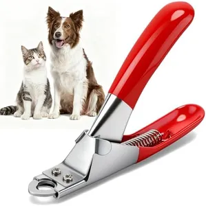 Pettom Dog Cat Nail Clipper Professional Pet Claw Trimmer Stainless Steel Pet Toes Cutter Grooming Tool for Small Medium Dogs Cats (Guillotine Nail Clipper)