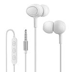 Yiwiso Sleep Earphones, Comfortable Wired Earbuds for Small Ear Canal Side Sleeper, Noise Isolating, In Ear Headphones with Mic for Sleeping Snoring, Air Travel, Relaxation, White