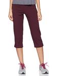 Jockey Women Slim Fit Cotton Capris (1300_Wine Tasting_Large_Wine_L)