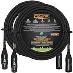 2 Units - 25 Foot - WBC-PRO-Quad Ultra-Silent Ultra-Flexible Balanced Star-Quad Cable with Neutrik Male & Female XLR Plugs & Black Tweed Jacket