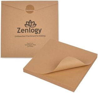 Zenlogy 12x12 Parchment Paper Squares (200 Sheets), Unbleached, High Heat, Non-stick, Pre-cut Baking Paper for Dehydrator, Ninja Foodi Flip Air Fryer, Toaster Oven, and so much more.
