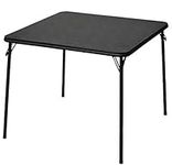 EazyGoods Standard Bridge Card Game Table, PVC Top/Metal Frame, Black, 85 x 85 x 70 cm