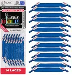 uLace Classic No Tie Shoelaces - Bright Blue Elastic Shoe Laces for Sneakers | Stretchy, Elastic Laces for Slip-On Convenience and Comfort | Easy Installation, No Tie Laces for Teens and Adults