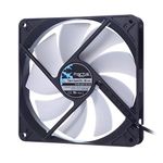 Fractal Design Silent Series R3 White - Silent computer fan - Optimized for quiet operation - 140 mm - Rotational speed 1000 RPM - Black ribbon cable - Rifle bearings - 12v - Black/White (Single)