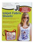 Jacquard 8.5 x 11-inch 100 Percent Cotton Percale Ink Jet Fabric Sheets, Pack of 10