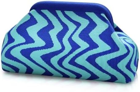 bohunono Woven Clutch Purses for Woman,Summer Beach Purse for Vacation, Woven Striped Dumpling Bag,Crochet Evening Handbag