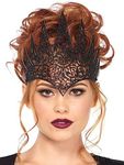 Leg Avenue Women's Die Cut Royal Crown Costume Head Piece, Black, One Size