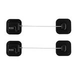 Lpraer 2 Pack Refrigerator Lock Black Fridge Lock with Password Safety Cabinet Lock with Strong Adhesive for Freezer Door File Drawer Cupboard Window