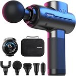 RENPHO Massage Gun Deep Tissue,Muscle Massage Gun with 5 Speeds 5 Massage Heads,10mm Amplitude Percussion Massager with Long Battery Life,for Gym Muscle Relaxation,Gifts for Women,Men,Black