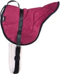 Harrison Howard Equestrian Saddle Pad Horse Riding Pad Bareback Pad with Girth (Rose Pink)