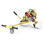 MEGA MOTION Hoverboard Kart, Hoverboard with Seat Fits All 6.5"-10" Self-Balancing Twin Ride Scooters, Adjustable Scooter Karting Stand Suitable for Adults and Kids