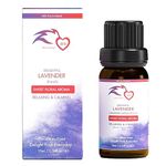 French Lavender Essential Oil - 10ml, 100% Natural Therapeutic Grade, Organic Lavender Essential Oil for Sleep, Aromatherapy, Skin & Hair Care, Diffuser, Vegan, UK Bottled, Calming and Relaxing Scent