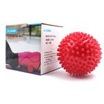 Kobo AC-102 Hard Spike Rubber Massage Ball 9 cm Health and Yoga Spongy Reflex for Stress Relieving Spikes Makes Sensory Stimulation/Complete Body Massage Ball