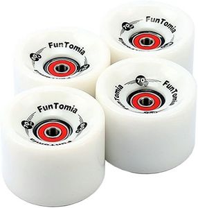 FunTomia 4 ruote per longboard/skateboard, 70 x 51 mm, 80 A, con cuscinetti a sfera Mach1