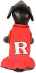 NCAA Rutgers Scarlet Knights Cheerleader Dog Dress, Unisex-Adult, Pet Apparel, Dress-Rutgers, Team Color, Small