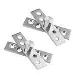 2 Pcs Center Pivot Hinges 360 Degree Door Pivot Hinge Stainless Steel Hidden Hinges Concealed Rotating Door Hinge for Door Window Cabinet (98.5 mm x 24 mm)