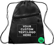 DISCOUNT PROMOS Drawstring BackPacks with Pocket- Sports, Gym, Soccer Style Bag