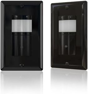 ECOELER Motion Sensor Dimmer Switch, in-Wall Electronic Dimmer with PIR Infrared Motion Activated, Single Pole, Occupancy & Vacancy Modes, Neutral Wire Required, Wall Plate Included, Black, 2Pack