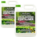 Pro-Kleen Organic Liquid Seaweed Fertiliser 2 x 5L - Ascophyllum Seaweed Extract for Grass, Vegetables, Fruit, Flowers, Shrubs, Lawns & Trees - Concentrated Formula - Provides up to 1000 Treatments
