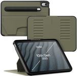 ZUGU CASE iPad 10.9 Case, Ultra Slim Protective Case/Cover Designed for iPad 10.9 -inch (10th Gen, 2022) Wireless Pencil Charging, Convenient Magnetic Stand (Auto Sleep/Wake) - Olive Green