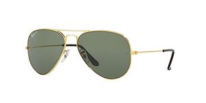 Ray-Ban Men Polarized Green Lens Pilot Sunglasses - 0RB3025I001/5862