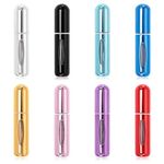 8 PCS Refillable Perfume Bottle, 5ml Perfume Travel Spray Bottle, Mini Perfume Atomizer, Protable Size Travel Perfume Refillable Bottle Pump Case for Traveling And Outgoing (8)