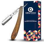 Organim care products Gentalmen Use Straight Edge Wooden Barber Folding Shaving Razor Round Handle