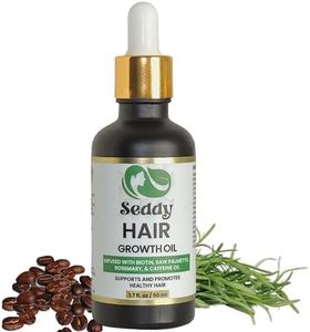 Seddy Hair Growth & Strengthening Oil with Caffeine, Rosemary, Castor, Biotin, Peppermint, Argan & Jojoba Oils - 1.7 Fl. Oz (Pack of 1)