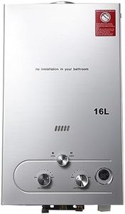 CDZHLTG Calentador de Gas GLP Propano, 16L 32KW Calentador de Agua de Gas, Calentador de agua Propano Sin Tanque para El Hogar para Hogares, Apartamentos