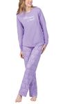 PajamaGram Pajamas for Women - Women’s Pajamas, Lavender Damask, LG