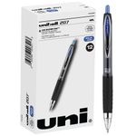 Uni-Ball Signo 207, 12 Pack 1.0mm Bold Blue Gel Pens - Water Resistant, Smooth Writing, Comfort Grip, Retractable - Back to School Pens, Teacher Pens, School Supplies