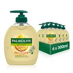 Palmolive Soap Naturals Milk and Honey 6 x 300 ml for all skin types, hand soap, liquid soap