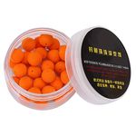 Carp Fishing Lure, 30Pcs/Box 10/12mm Smell Carp Fishing Bait Boilies Soft Bait Boilies Fishing Bait Artificial Floating Ball Beads Feeder(Orange 12mm)