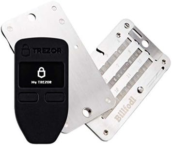 Trezor One + Billfodl - Cryptocurrency Hardware Wallet with Steel Wallet Cold Seed Storage (2 Items)