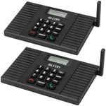 Intercoms Wireless for Home - Full Duplex Wireless Intercom System Hands Free Two-Way Communication System - 1.1 Miles Range Room to Room Home Intercom System for House, Business, Office - 2 Pack